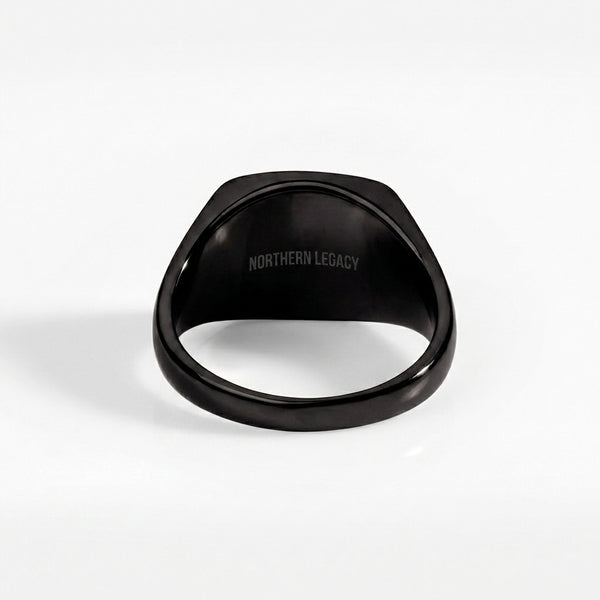 VEGVISIR SIGNATURE RING (BLACK)