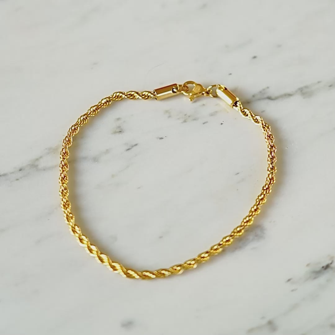 【得価安い】8.6.4♢Rope Motif Gold Bracelet ブレスレット/バングル