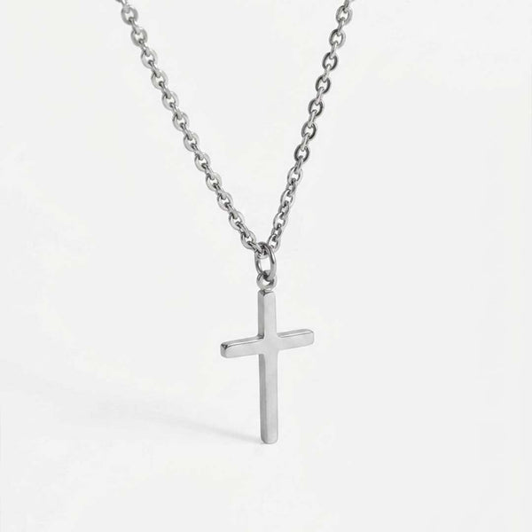 SMALL CROSS NECKLACE (SILVER)