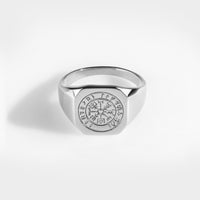 Vegvisir Signature - Silver-toned ring
