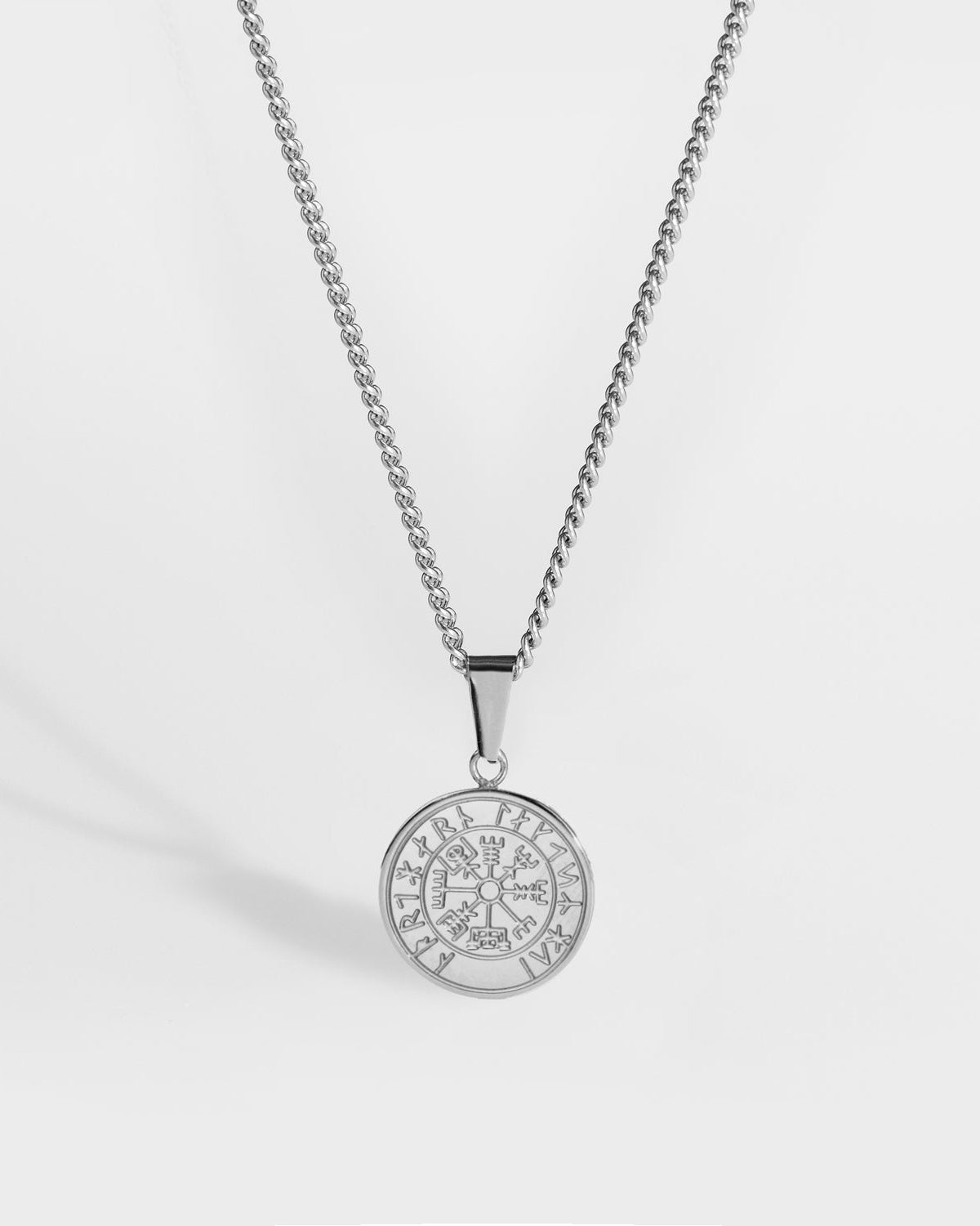 NL Minimal Vegvisir pendant - Silver-toned