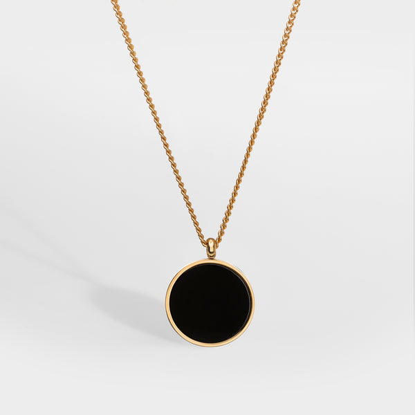 BLACK ONYX PENDANT (GOLD)
