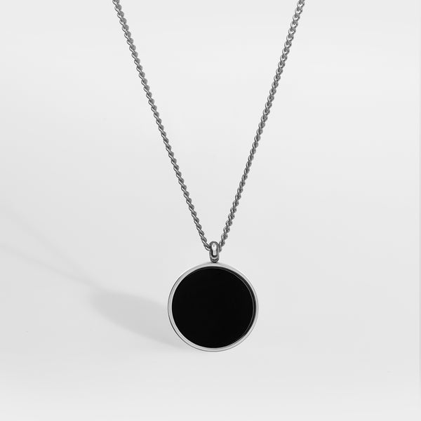 BLACK ONYX PENDANT (SILVER)
