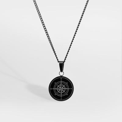COMPASS PENDANT (BLACK)