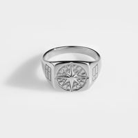 Compass Signature - Silver-toned ring