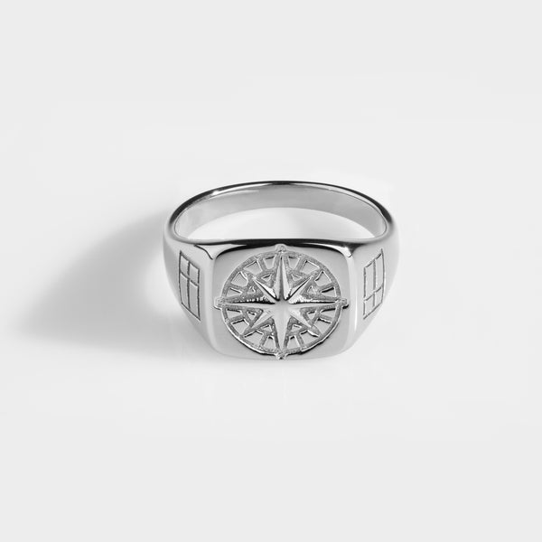 COMPASS SIGNATURE RING (SILVER)