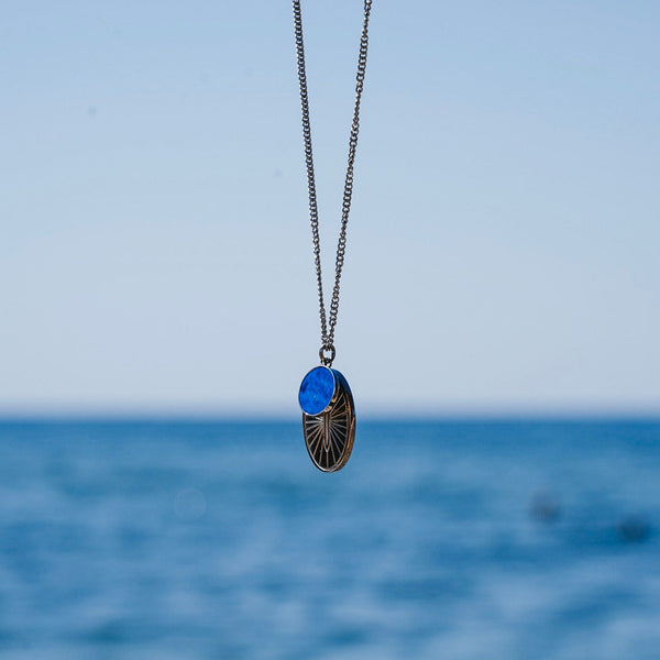 GUNGNIR LAPIS PENDANT (SILVER)