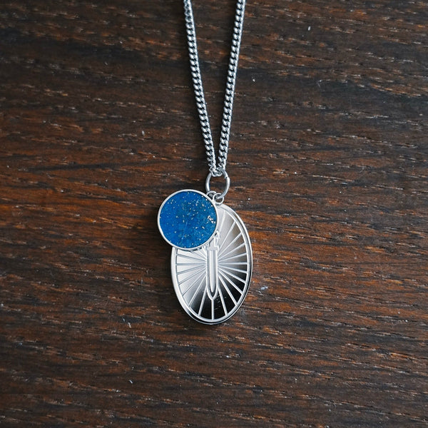 GUNGNIR LAPIS PENDANT (SILVER)