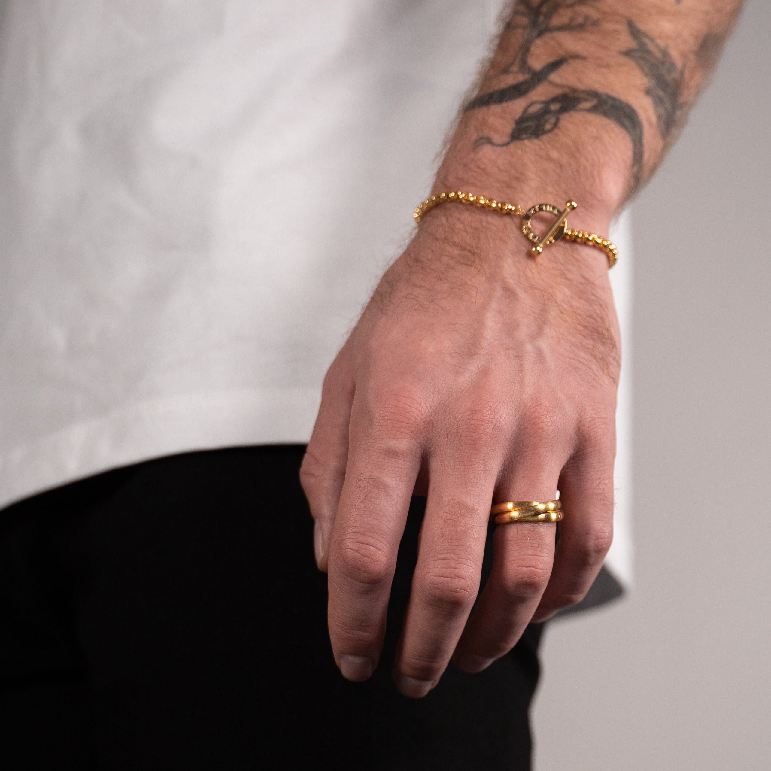 Helix band ring - Gold-toned