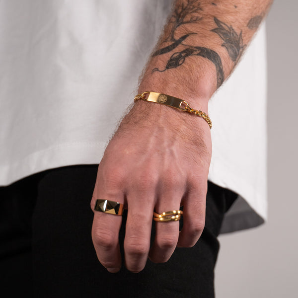 SEQUENCE TAG BRACELET (GOLD)