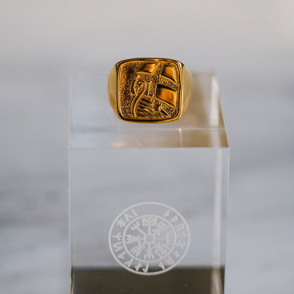 EXPLORER OVERSIZE SIGNATURE RING (GOLD)