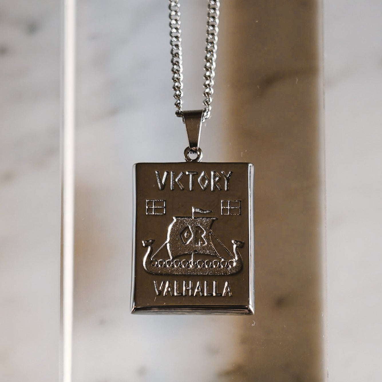 NL Victory or Valhalla necklace - Silver-toned
