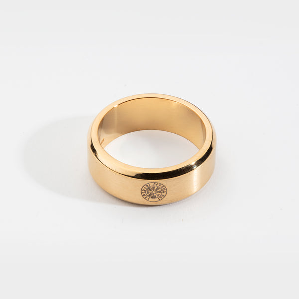 SIEMPRE VEGVISIR BAND RING (GOLD)