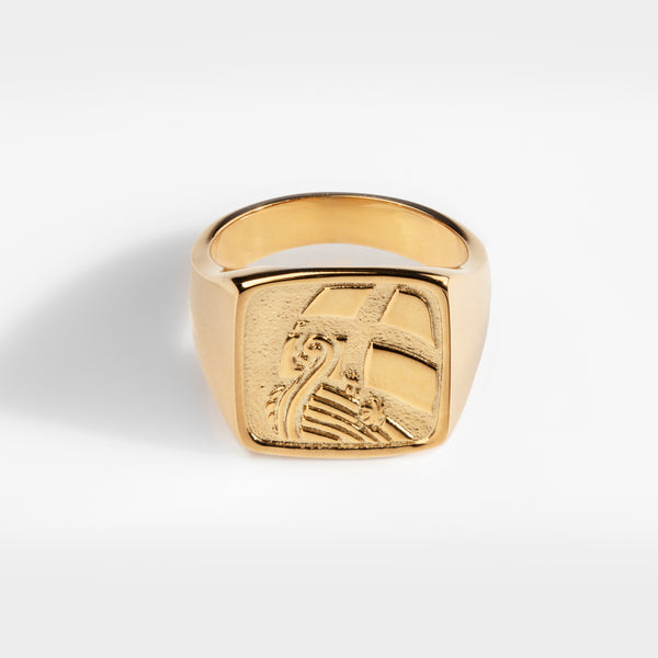 EXPLORER OVERSIZE SIGNATURE RING (GOLD)