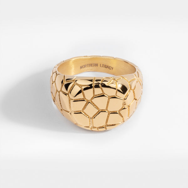 EARTHQUAKE SIGNATURE RING (GOLD)