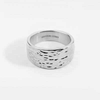 HAMMERED SIGNATURE RING (SILVER)
