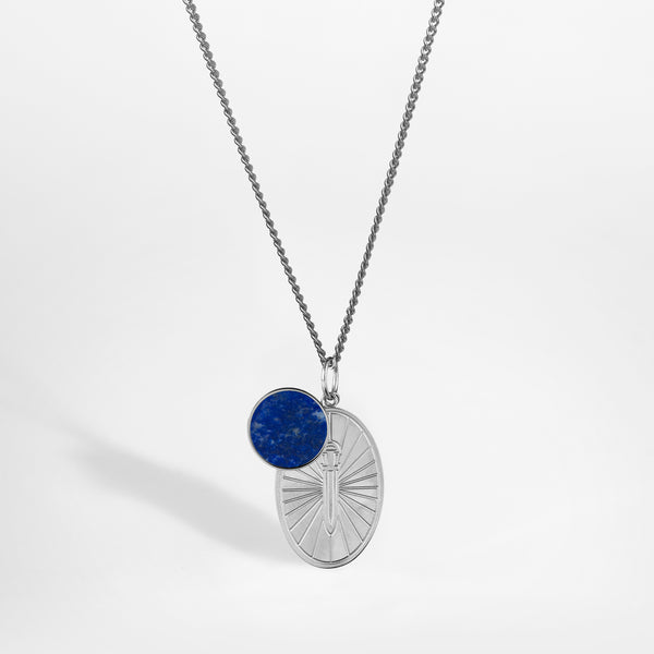GUNGNIR LAPIS PENDANT (SILVER)
