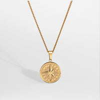 NL Compass pendant 2.0 - Gold-toned