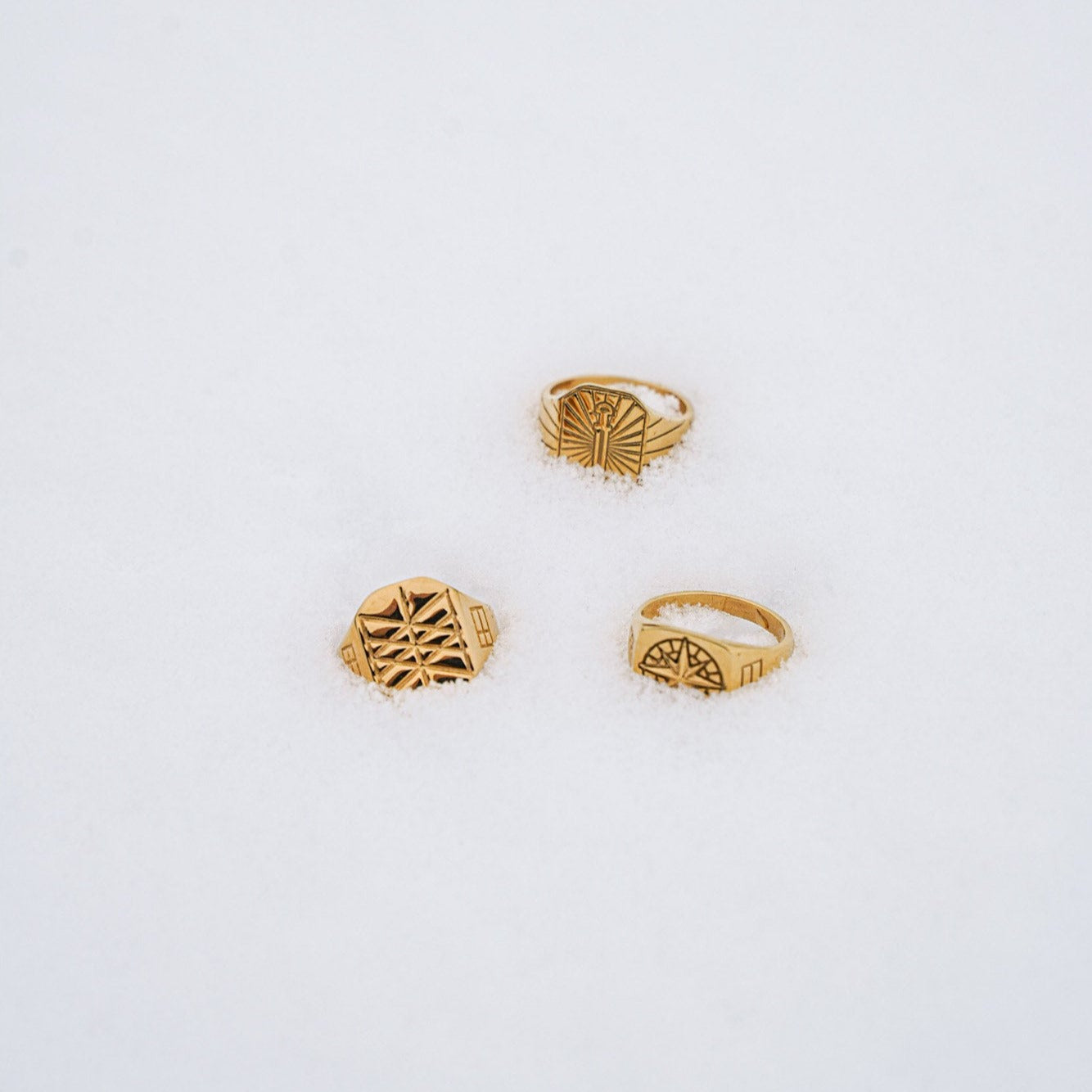 Web of Wyrd Signature ring - Gold-toned