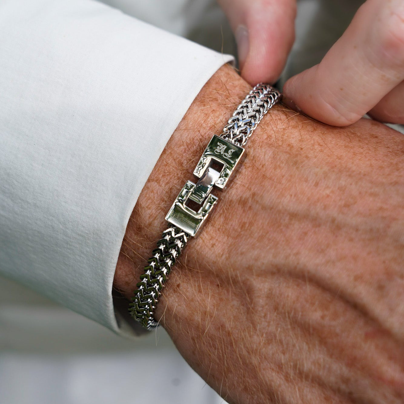 NL Fehu bracelet - Silver-toned