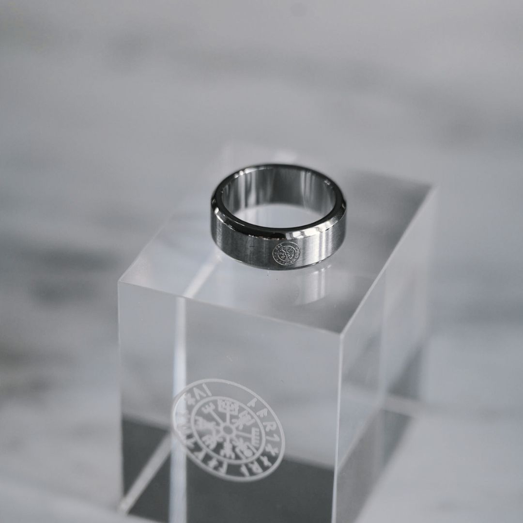 Siempre Vegvisir band - Silver-toned ring