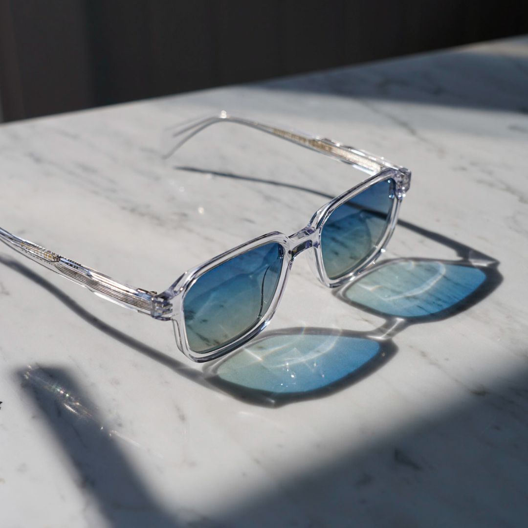 Vibrant sunglasses - Transparent blue/green