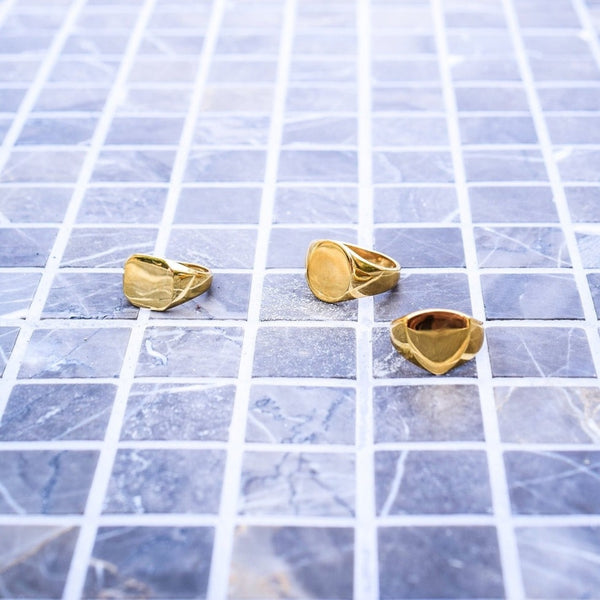 CLASSIC POLYGON SIGNATURE RING (GOLD)