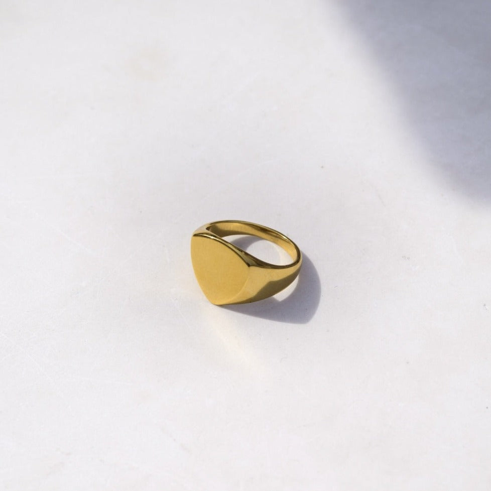 Classic Polygon Signature - Gold-toned ring